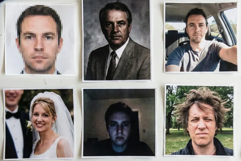 Exemplo de equipa com fotos de perfil inconsistentes no LinkedIn mostrando falta de profissionalismo