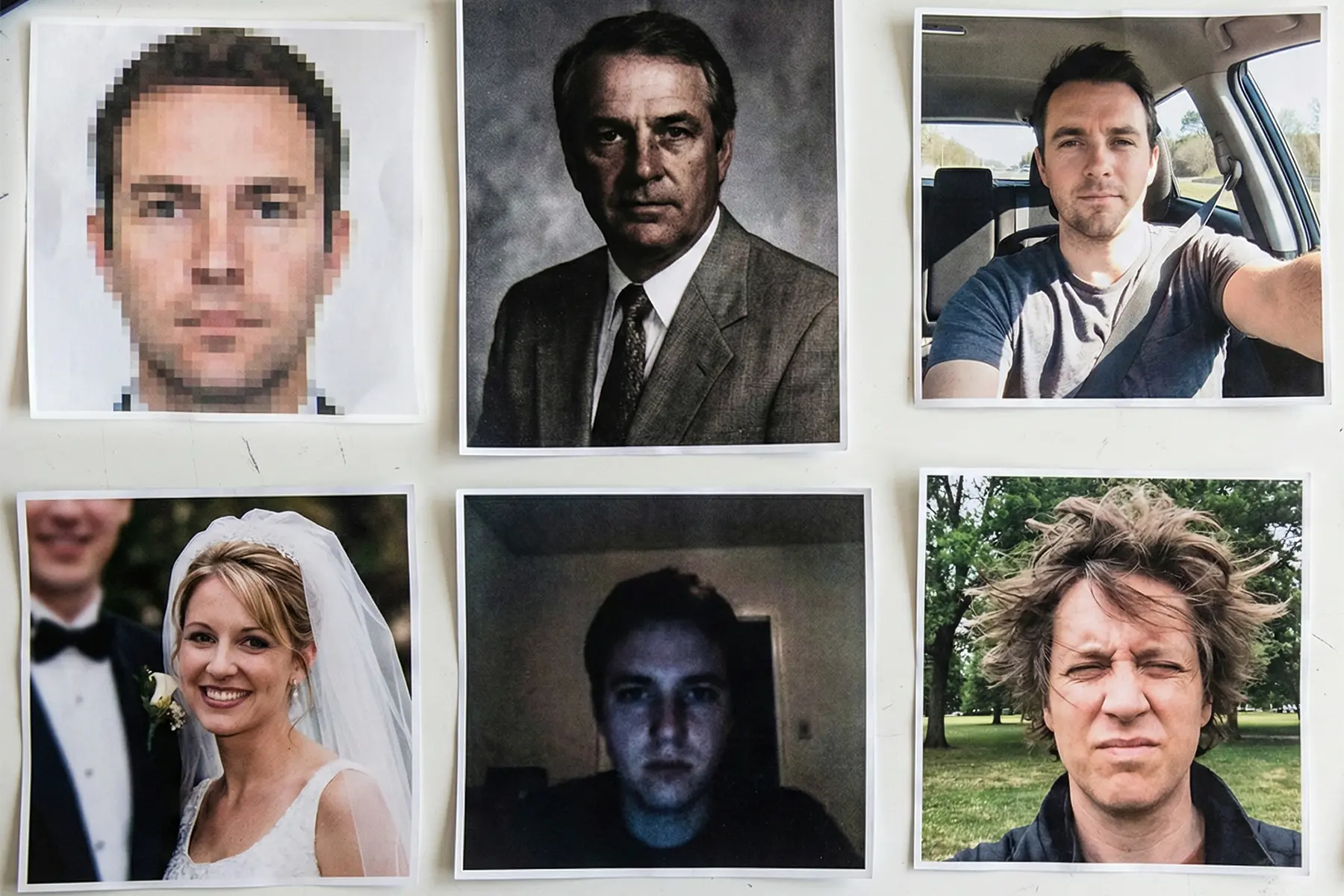 Exemplo de equipa com fotos de perfil inconsistentes no LinkedIn mostrando falta de profissionalismo